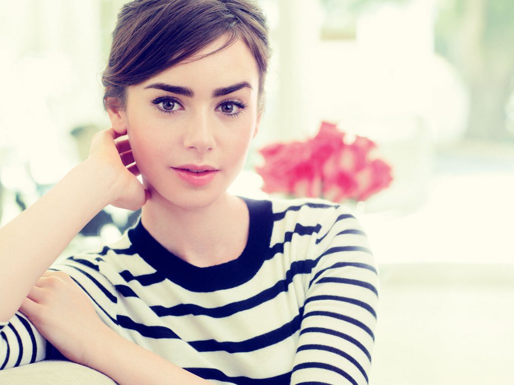Lily Collins thick eyebrows