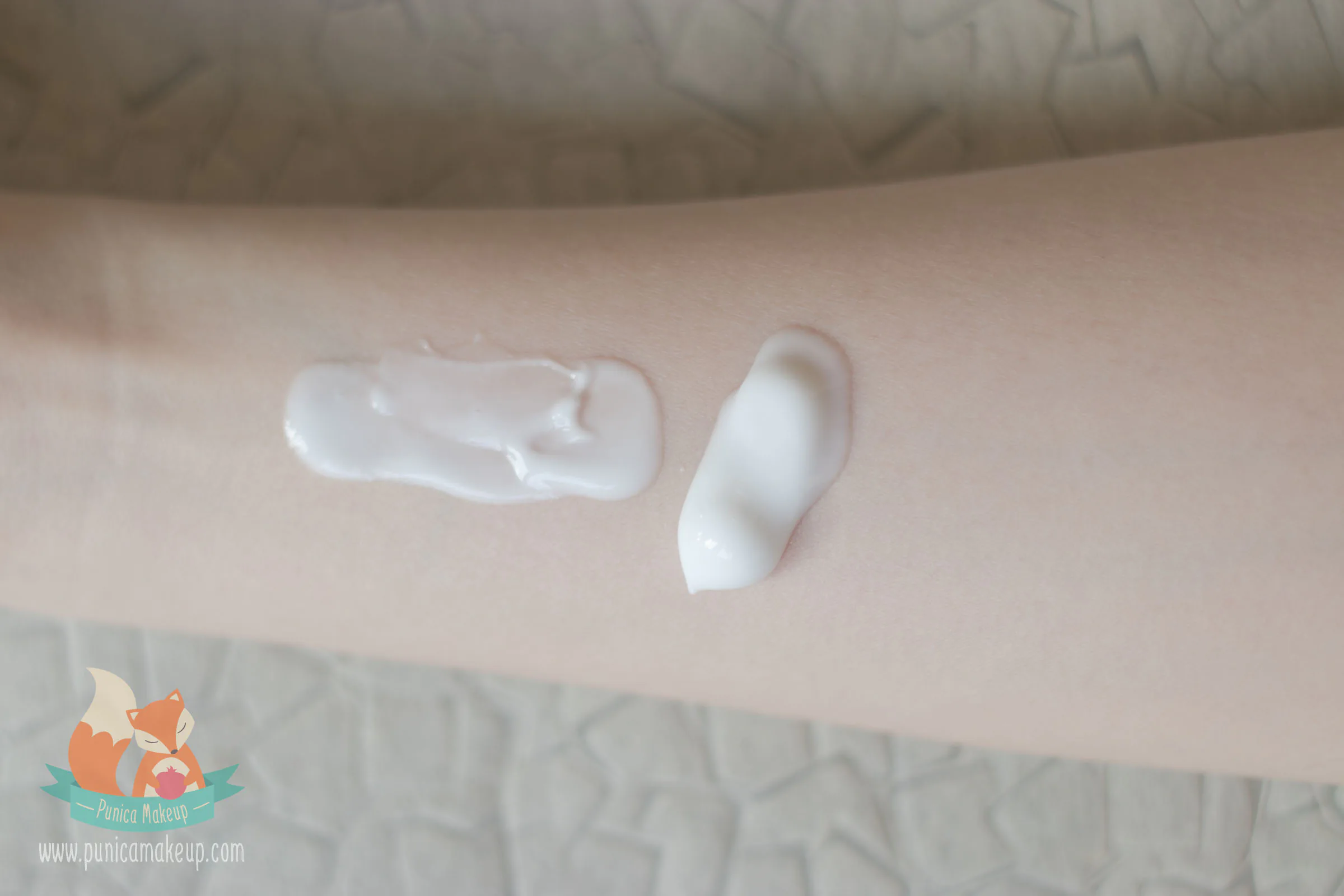 The Body Shop Vitamin E Cream Cleanser tested on my hand