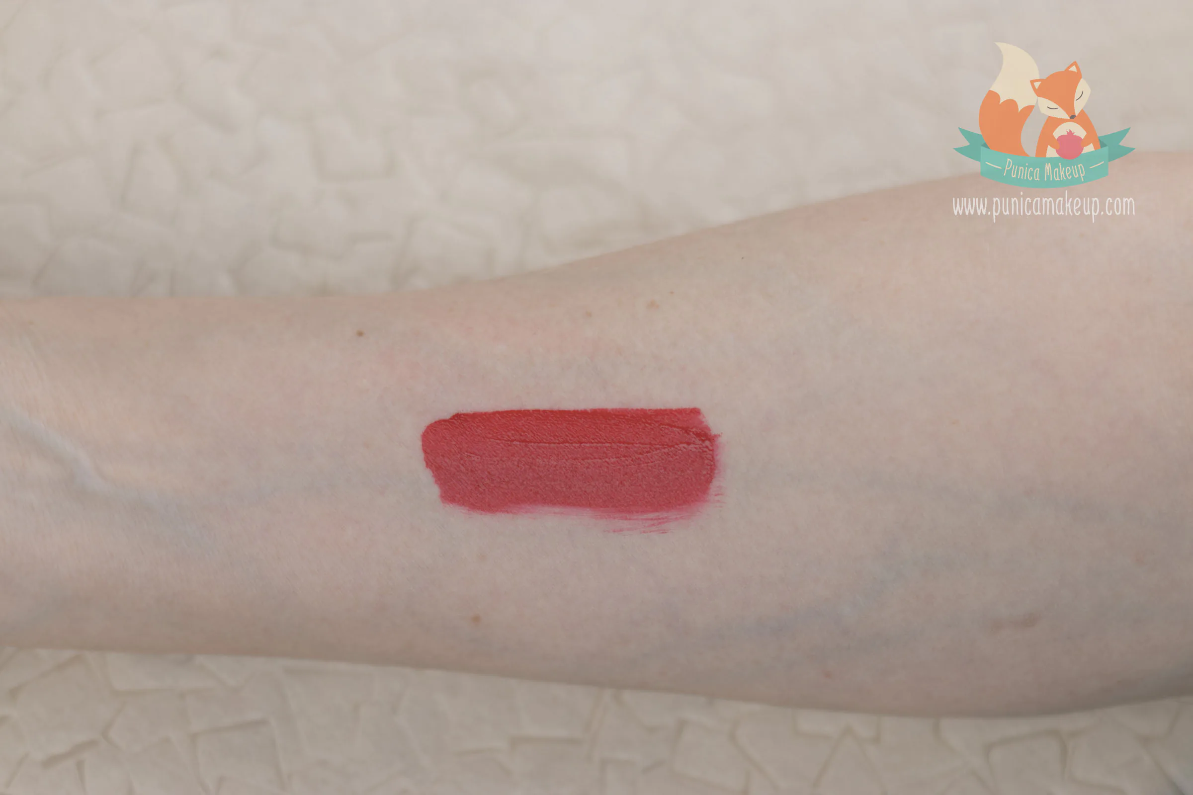 NYX Liquid Suede Cream Lipstick Kitten Heels tested on my hand