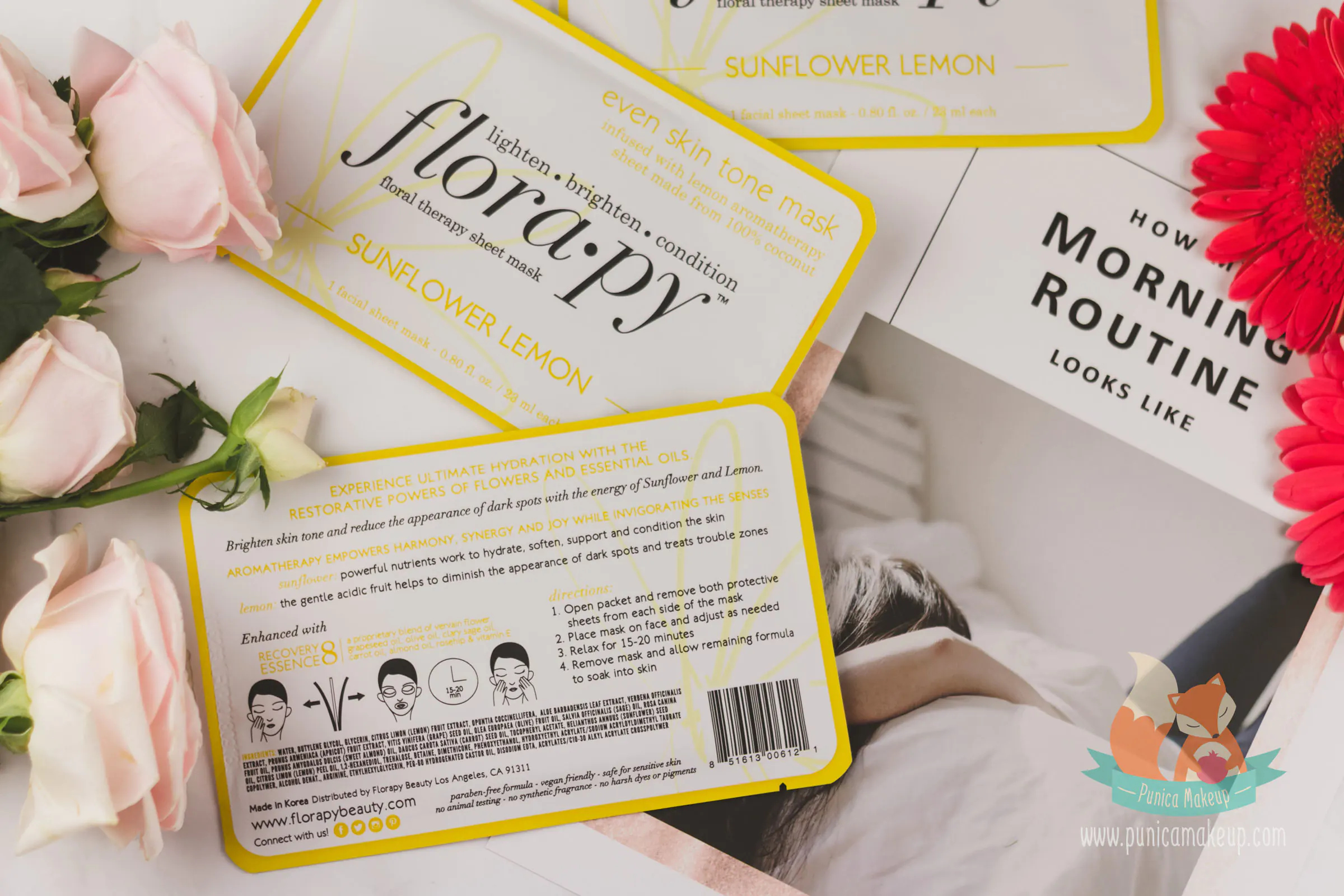 Review Florapy Beauty Even Skin Tone Sheet Mask Sunflower Lemon
