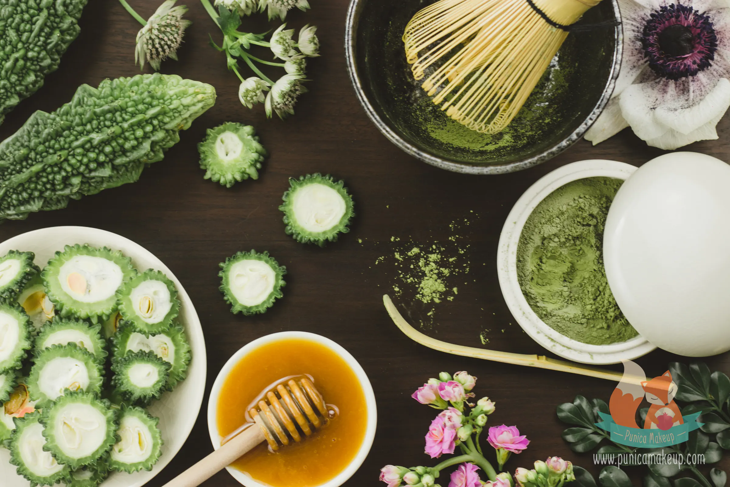 Bitter Gourd, Matcha Powder, Manuka Honey and Rosehip Oil Face Mask