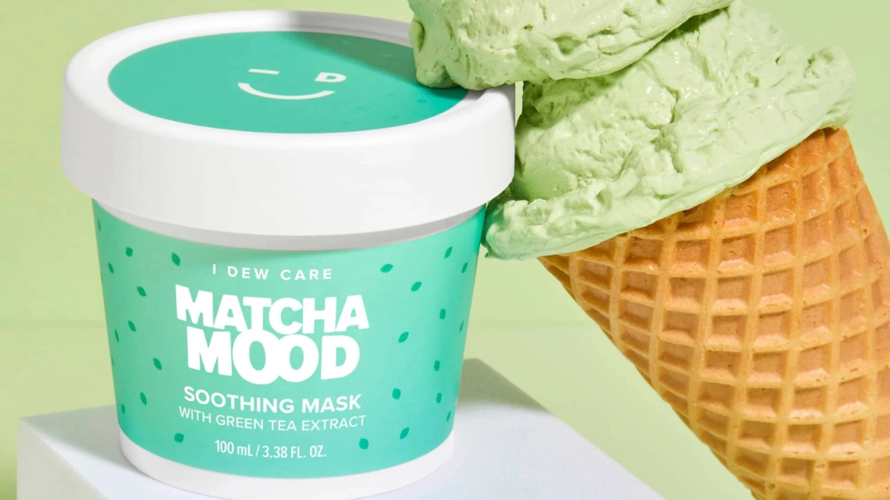 I Dew Care Matcha Mood Face Mask Soothing Green Tea Wash